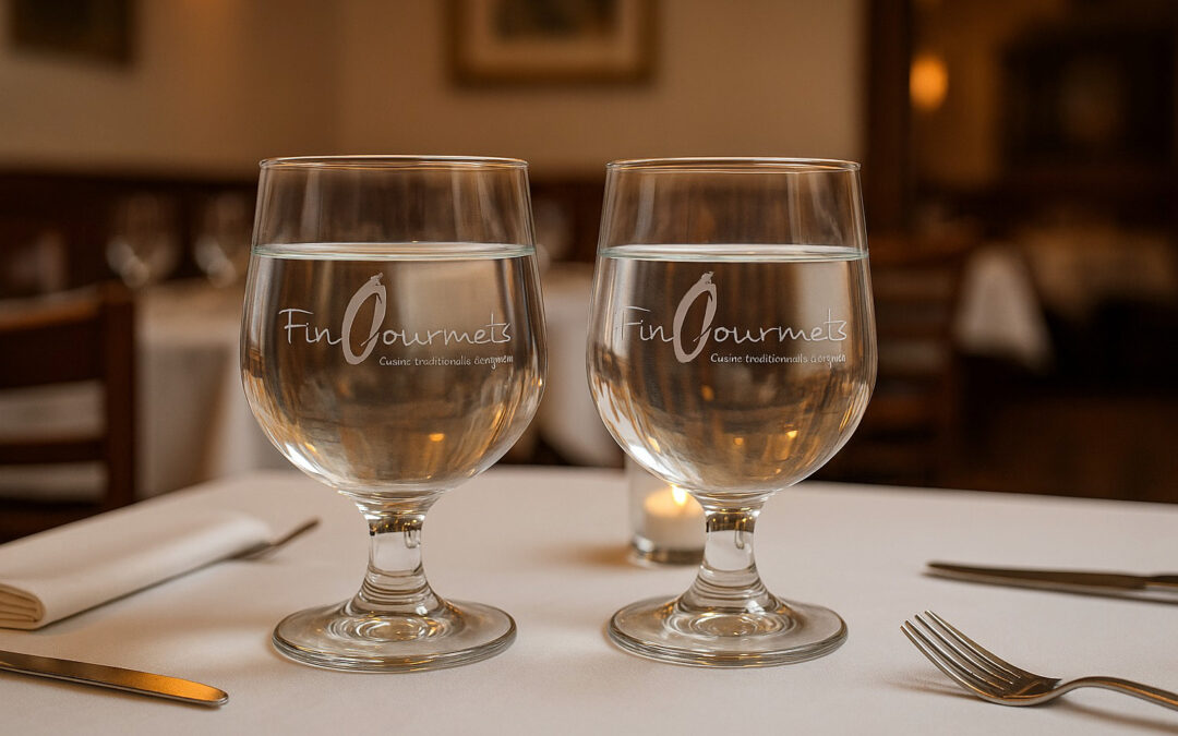 Personnalisation de verre pour le restaurant « Le fin Gourmet »