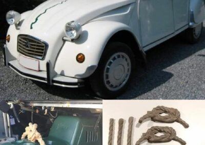 Cordages complets pour glacière de 2CV série spéciale Perrier
